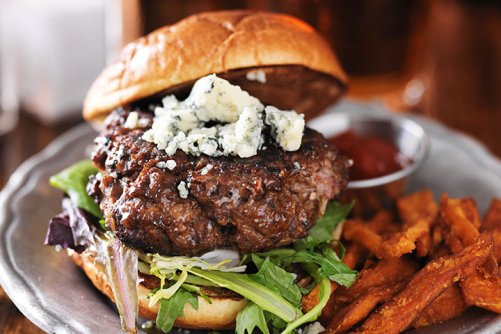 blue cheese burger